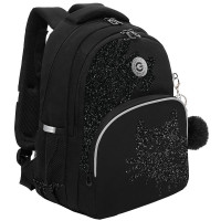 Рюкзак для девочек школьный (Grizzly) арт.RG-660-1/2 черный 27х40х20 см