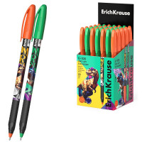 Ручка шариковая детская (ErichKrause) U-109 Дино-арт (Dino Art) синий, 1,0/0,3мм, игла арт.63109 (Ст.50)