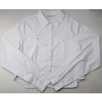 Блузка для девочки (Kevin Young) длинный рукав цвет белый арт.R105744-1 размерный ряд 44/164-48/176 Блузка для девочки (Kevin Young) длинный рукав цвет белый арт.R105744-1 размерный ряд 44/164-48/176