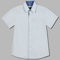 Сорочка детская (Делорас) короткий рукав цвет голубой арт.71589CS на кнопках Сорочка детская (Делорас) короткий рукав цвет голубой арт.71589CS на кнопках