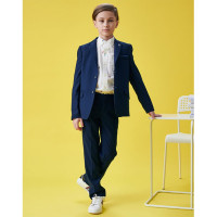 Костюм (Bremer) Сириус (пиджак приталенный/брюки зауженные) размер 30/128-44/182 цвет синий