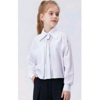 Блузка для девочки (Colabear) длинный рукав цвет молочный арт.188273N Блузка для девочки (Colabear) длинный рукав цвет молочный арт.188273N