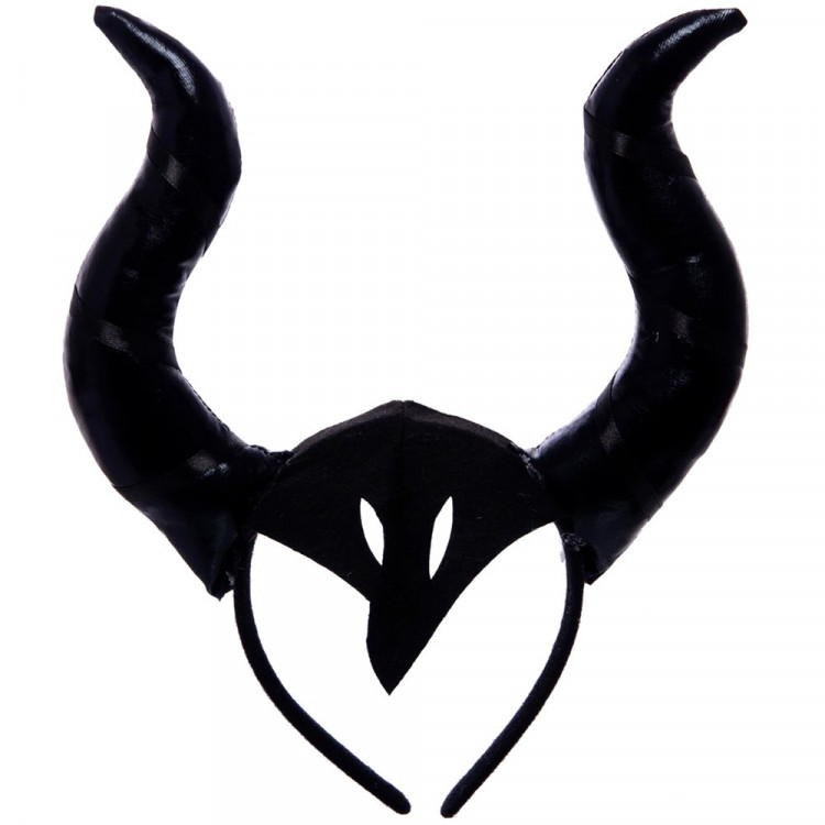 Ободок карнавальный "Дьяволёнок" цв.черный арт.776-355