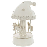 Статуэтка декоративная музыкальная "Карусель" 21см с функц.движения цв.белый арт.821025