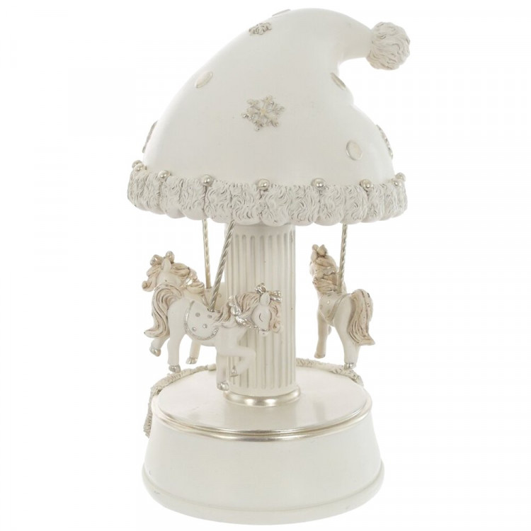 Статуэтка декоративная музыкальная "Карусель" 21см с функц.движения цв.белый арт.821025