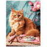 Картина по номерам холст на подрамнике 30x40 см (LORI) Кот-художник арт.Рх-127