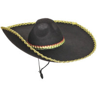 Шляпа карнавальная "Сомбреро" d-59 черный арт.770-0366