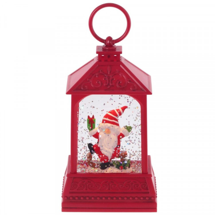 Сувенир с подсветкой LED "Фонарь" 13,5см цв.красный арт.812856