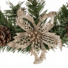 Венок декоративный 25см хвоя ПВХ с урашениями  