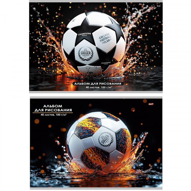 Альбом для рисования 40 листов скоба (Prof-Press) Разные футбольные мячи-8 ассорти арт.40-7274 Альбом для рисования 40 листов скоба (Prof-Press) Разные футбольные мячи-8 ассорти арт.40-7274