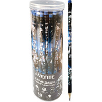 Карандаш чернографитный deVENTE с ластиком HB Triolino Hey Bro корпус трехгранный арт.5032608