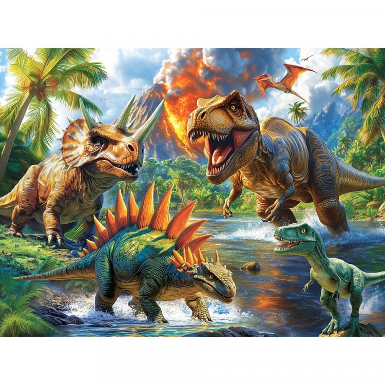 Пазл 160 элементов Эпоха динозавров (РК) арт.Ф160-4545 Пазл 160 элементов Эпоха динозавров (РК) арт.Ф160-4545