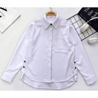 Блузка для девочки (Colabear) длинный рукав цвет молочный арт.188276 Блузка для девочки (Colabear) длинный рукав цвет молочный арт.188276