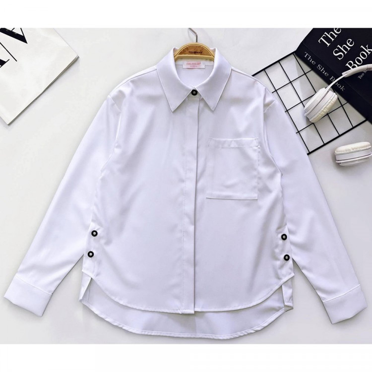 Блузка для девочки  (Colabear) длинный рукав цвет молочный арт.188276