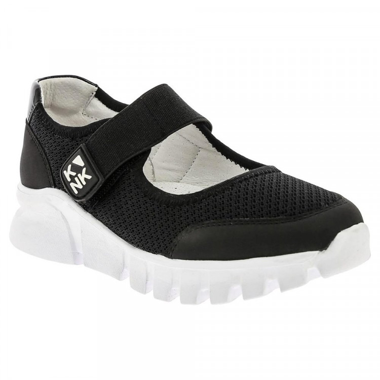 Туфли для девочки (Kenka) черный верх-текстиль/искусственная кожа подкладка-текстиль/натуральная кожа размерный ряд 32-37 арт.RXN_1905-03_black