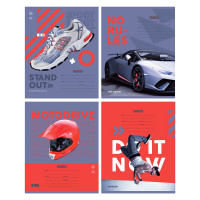 Тетрадь 12 листов узкая линия (BG) Без правил ассорти арт.Т5ск12 11706