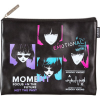 Папка школьная для тетрадей А5 на молнии кожзам deVENTE Стиль аниме (Anime Style) арт.8053524