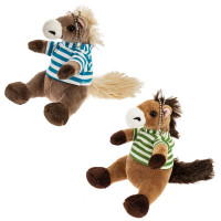 Игрушка мягкая на цепочке 12см "Лошадка в тельняшке" арт.821617