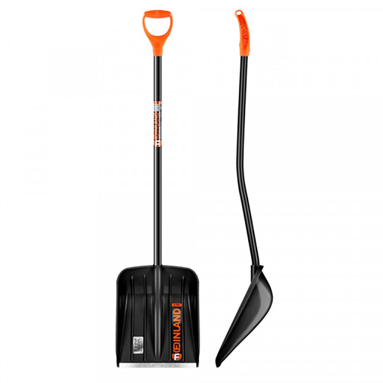 Лопата снеговая пластик 450*370 мм с черенком алюминий с оцинк. наконечником FINLAND арт.2187-Ч