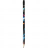 Карандаш чернографитный deVENTE с ластиком HB Triolino Turbo Galaxy корпус трехгранный арт.5032607