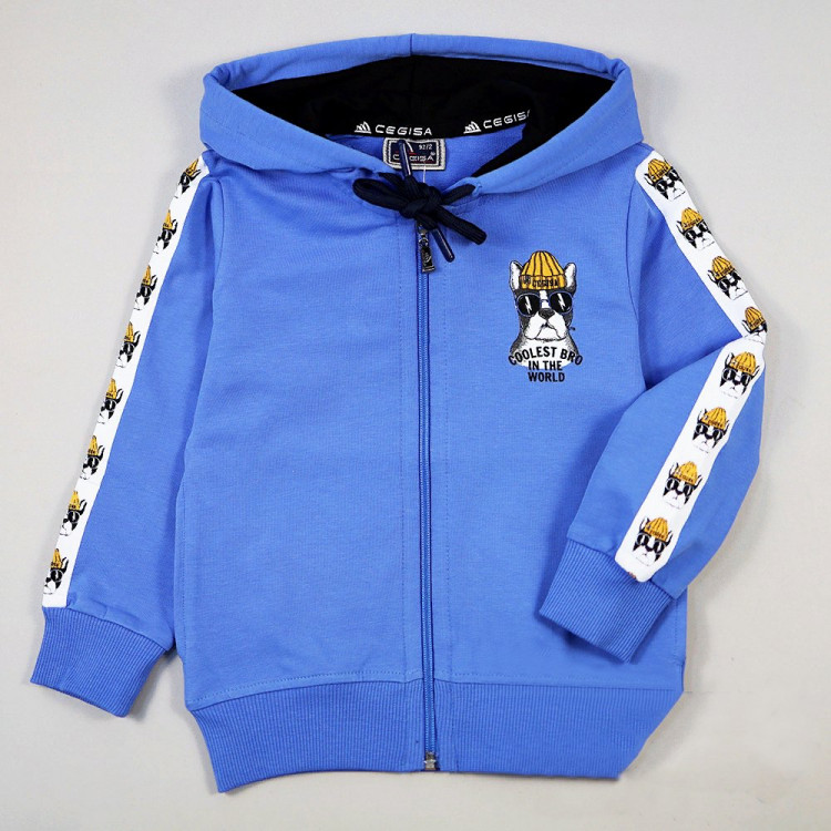 Толстовка для мальчика (CEGISA) артикул 36590 размерный ряд 24/92-28/110 цвет голубой