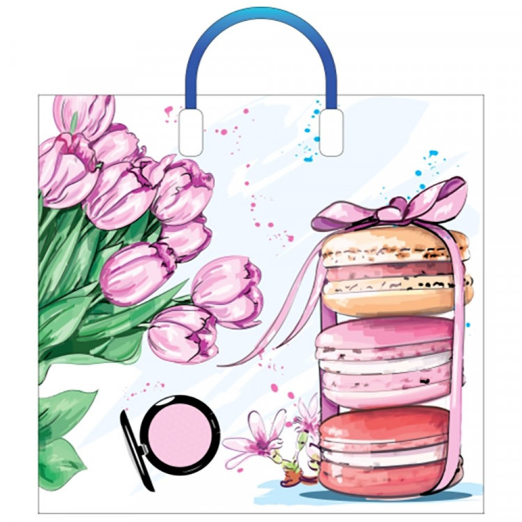 Пакет ПВД пластмассовые ручки 38*34+3 90мкм Знак внимания Пакет ПВД пластмассовые ручки 38*34+3 90мкм Знак внимания