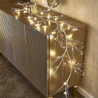 Гирлянда эл.д/дома фигурная 02,3м 144LED "Ветка" (корич.провод) цв.т.белый 1реж. USB арт.183-0582