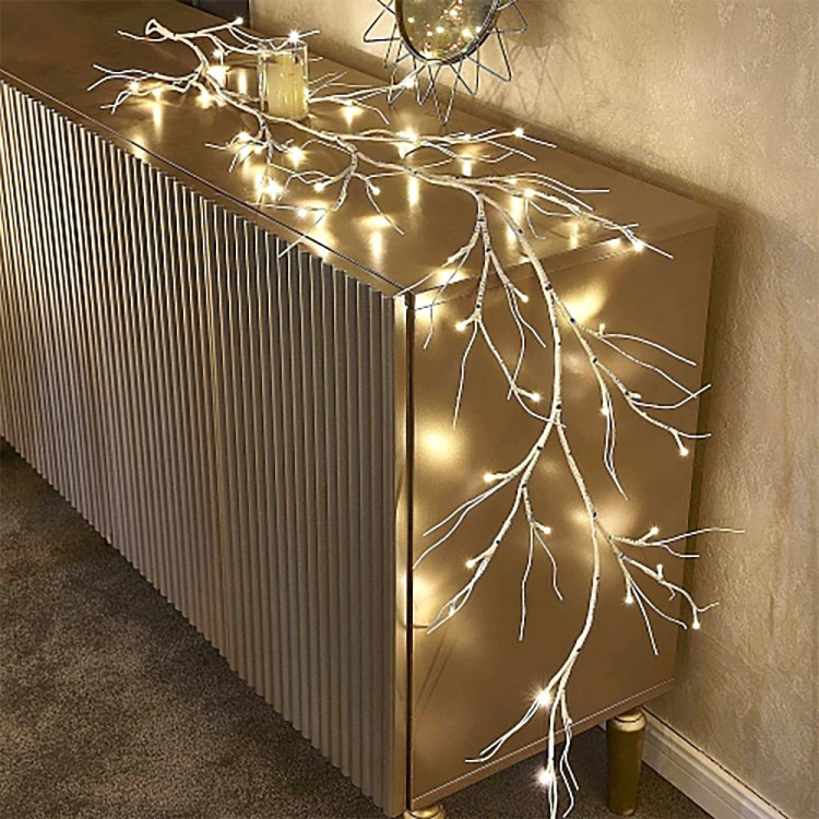 Гирлянда эл.д/дома фигурная 02,3м 144LED "Ветка" (корич.провод) цв.т.белый 1реж. USB арт.183-0582