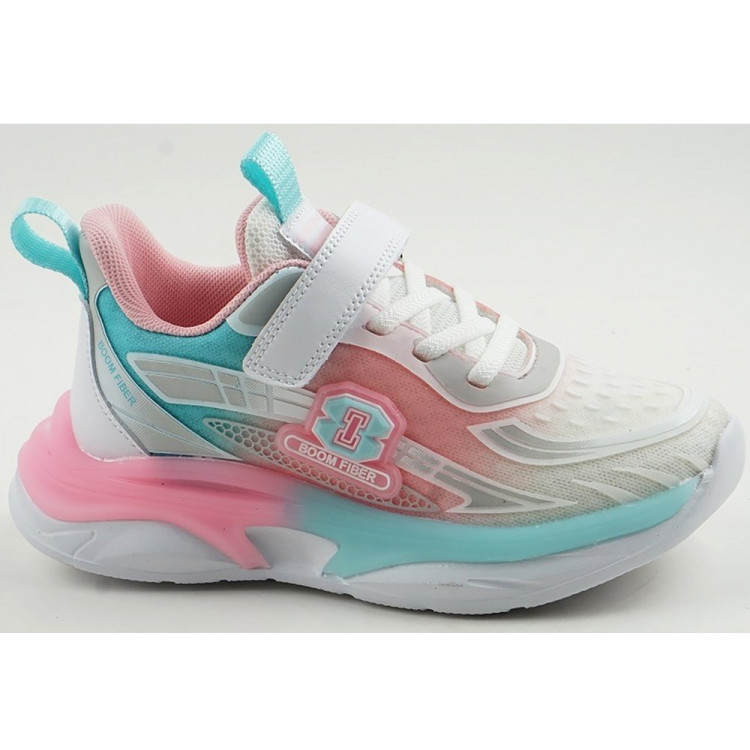 Кроссовки для девочки (B&G) цвет белый верх-искусственная кожа подкладка-текстиль  артикул dz-1801-5H