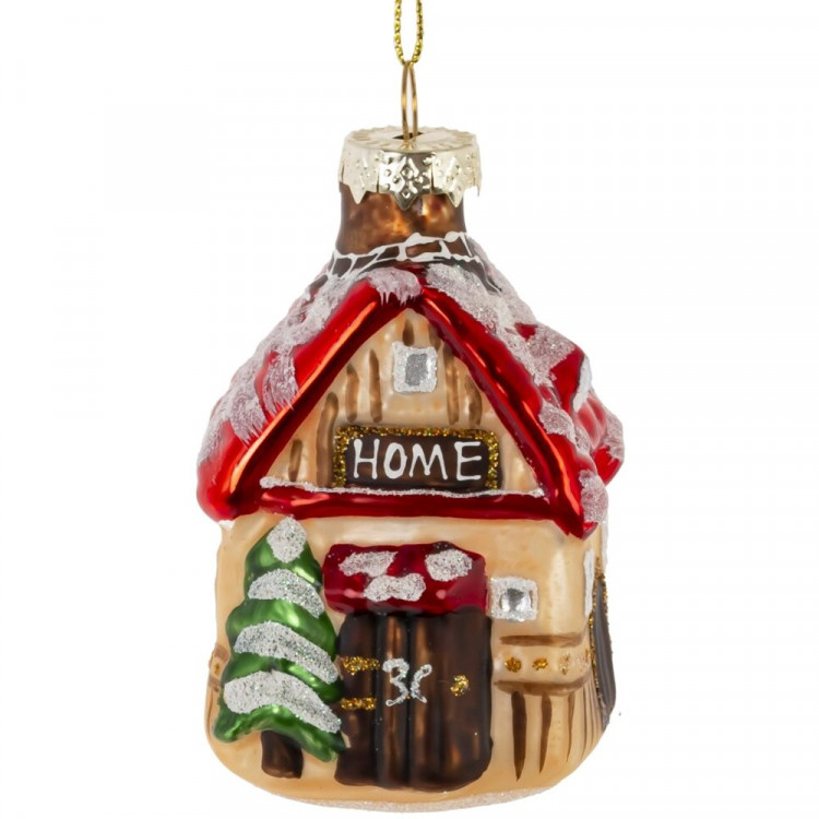 Фигурка на ёлку стекло (серия Коллекция) 10,5см "Домик" арт.822459