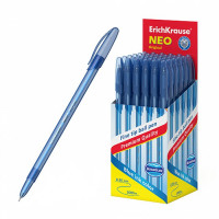 Ручка шар. н/проз.корп. (ErichKrause) Neo Original синий, 0,7мм, игла, однораз. арт.46515 (Ст.50)