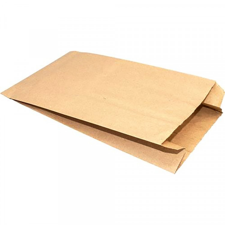 Пакет бумажный с плоским дном крафт 140*60*250мм арт.БУМ39684 (ст.1800)
