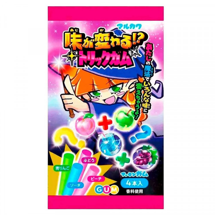Жев. резинка Marukawa 10гр Волшебница (персик, яблоко, виноград, содовая) (Ст.20)