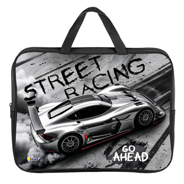 Папка А4 текстиль на молнии ручка-тесьма Оникс Форсаж арт.ПМД2-20