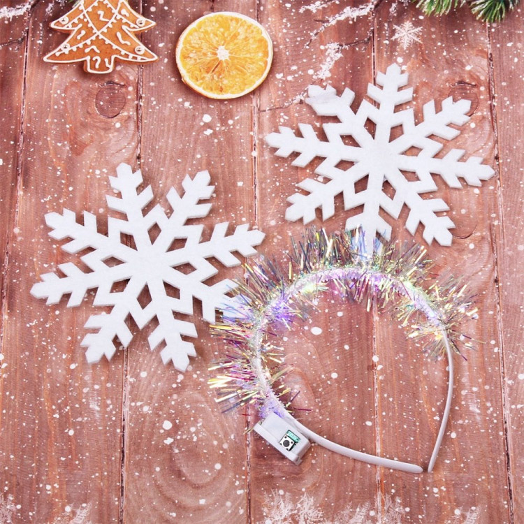 Ободок карнавальный "Сказочная снежинка" арт.776-438