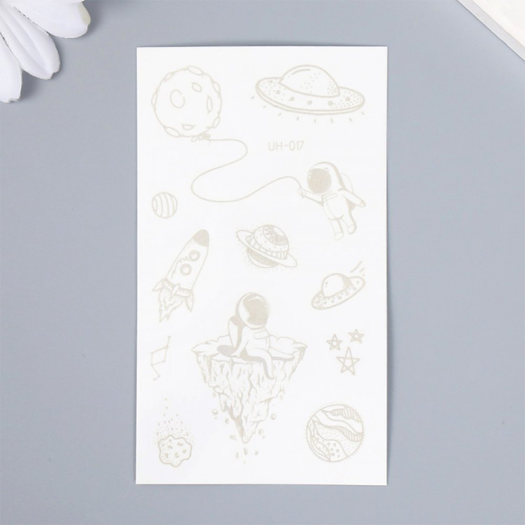 Татуировка на тело "Космические истории" черный 10,5*6см арт.9323597