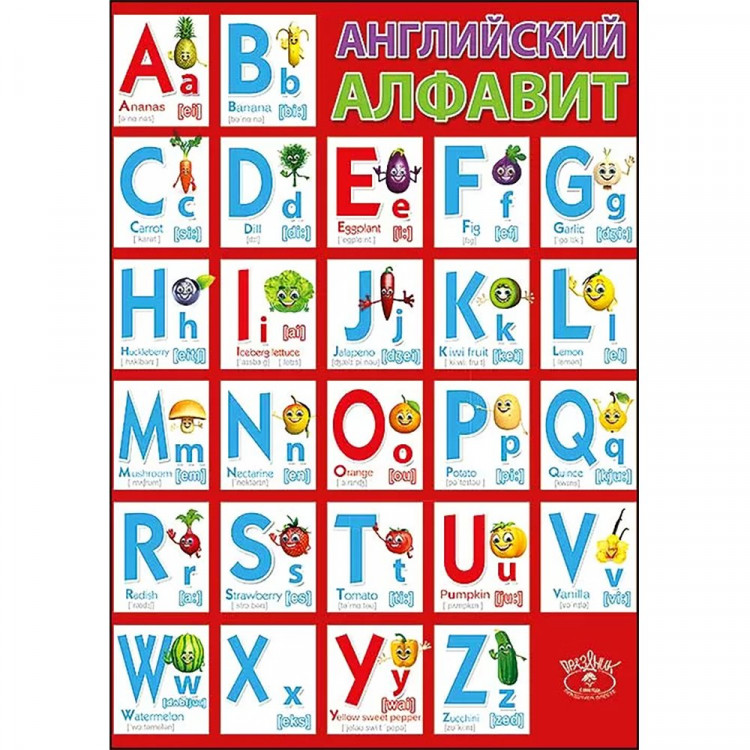 Плакат А4 Английский алфавит арт 3001128