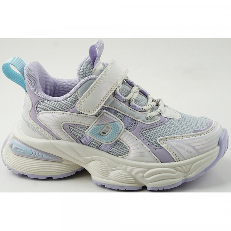 яяяКроссовки для девочки (B&G) цвет сиреневый верх-искусственная кожа подкладка-текстиль  артикул dz-1808-2F