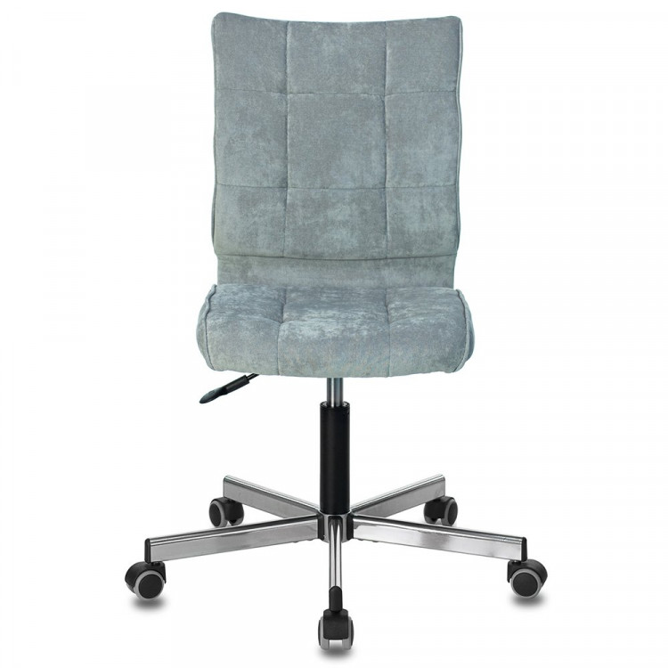 Кресло  офисное Бюрократ б/п флок,  серо-голубой Light-28 CH-330M