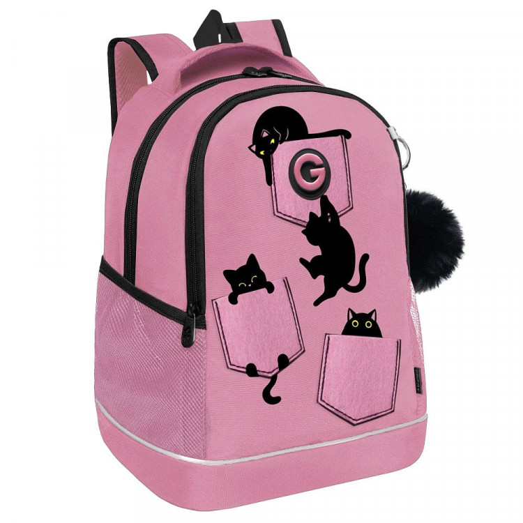 Рюкзак для девочек школьный (Grizzly) арт.RG-663-2/2 розовый 28х38х18 см Рюкзак для девочек школьный (Grizzly) арт.RG-663-2/2 розовый 28х38х18 см