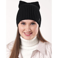 Шапка демисезонная для девочки (CLEVER) арт.554355ха размер 54-56 цвет черный Шапка демисезонная для девочки (CLEVER) арт.554355ха размер 54-56 цвет черный