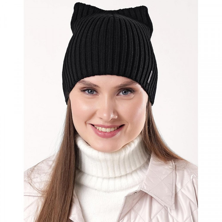 Шапка демисезонная для девочки (CLEVER) арт.554355ха размер 54-56 цвет черный