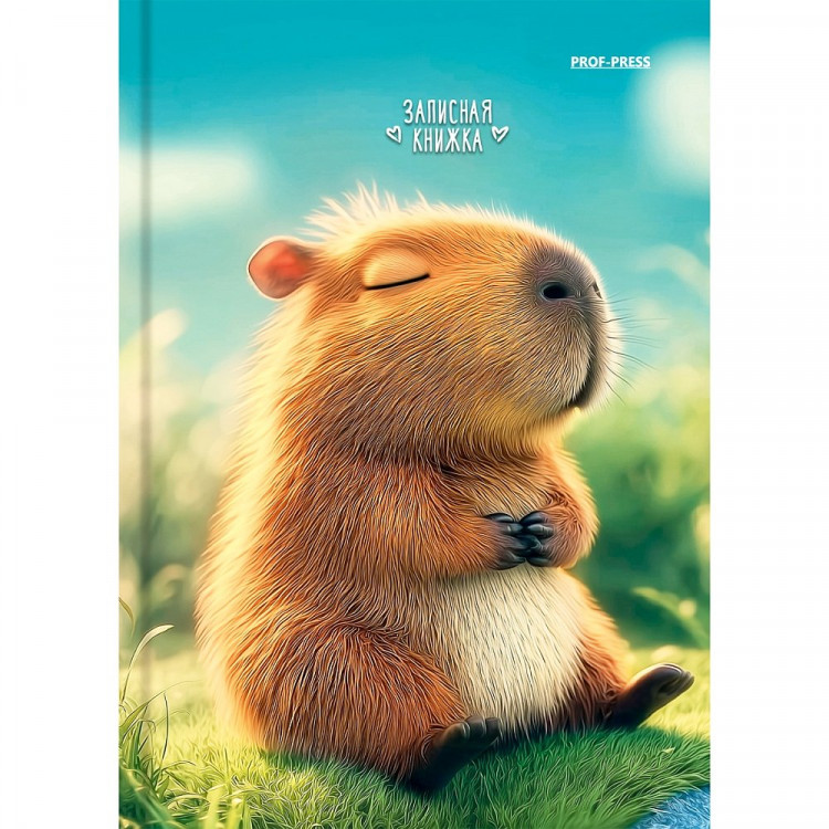 Записная книжка А6 твердая обложка 64 листа (Prof-Press) Милая капибара-2 глянцевая ламинация клетка арт.ЗК64-3029 Записная книжка А6 твердая обложка 64 листа (Prof-Press) Милая капибара-2 глянцевая ламинация клетка арт.ЗК64-3029