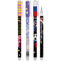 Ручка гелевая ПИШИ-СТИРАЙ (deVente) синяя 4 дизайна корпуса ассорти 0,38мм арт.5051628 (Ст.)