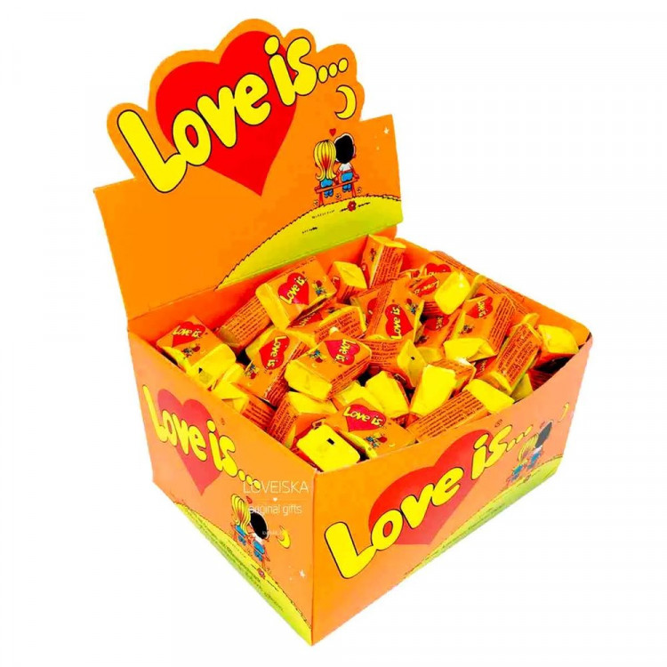 Жев. резинка LOVE IS 4,2гр апельсин/ананас (Ст.100/20)