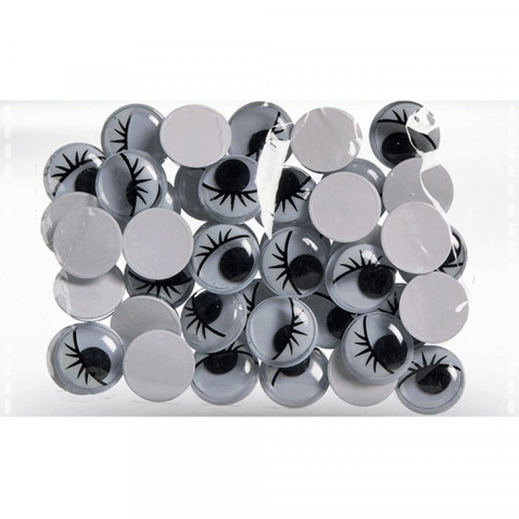 Набор для творчества Глазки декоративные 20 штук d-20 mm черные реснички (deVENTE) арт.8001135