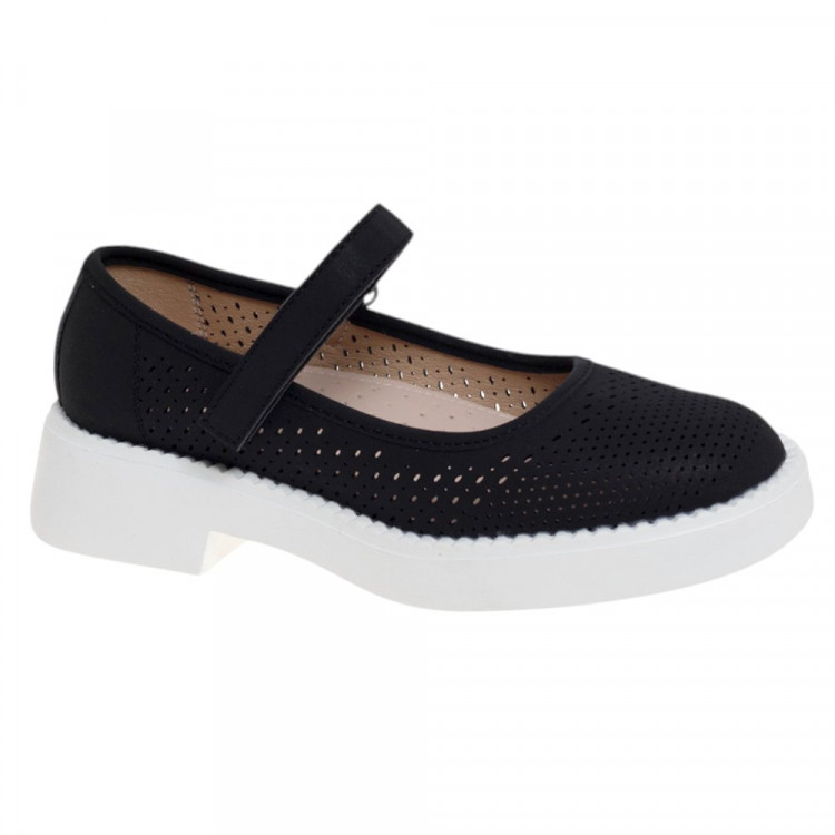 Туфли для девочки (Сказка) черный верх-искусственная кожа подкладка-натуральная кожа размерный ряд 32-37 арт.R231894779DB