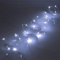 Гирлянда д/дома на батарейках 02м 20LED "Льдинка" цв.белый 3реж.арт.183-0211