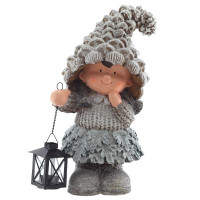 Фигура напольная декоративная "Девочка с фонариком" 42см арт.822535