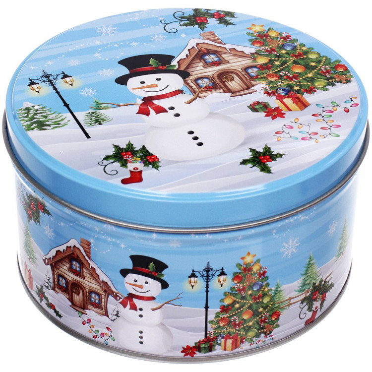 Банка жестяная "Сказочный снеговик" 13,5*7,5см 900мл арт.894-411 Банка жестяная "Сказочный снеговик" 13,5*7,5см 900мл арт.894-411